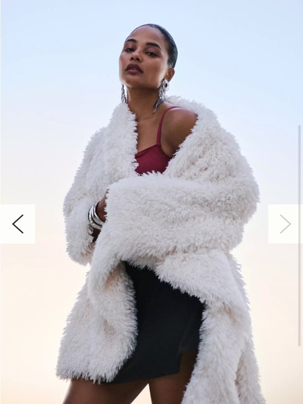 Anthropologie Cream Teddy Coat